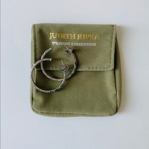 Judith Ripka | Sterling + Stone Hoop Earrings